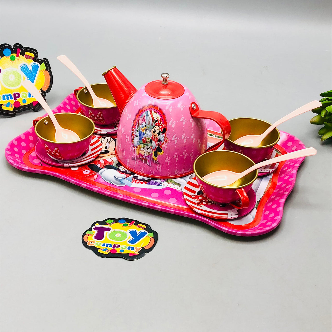Kids 18Pcs Mickey Mouse Themed Metal Tea Set