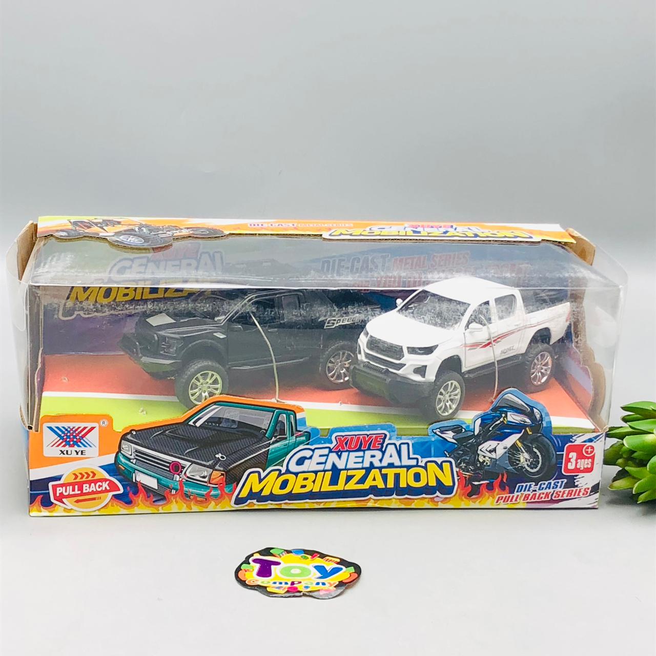 2Pc Diecast Mini Toyota Hilux Pullback Models
