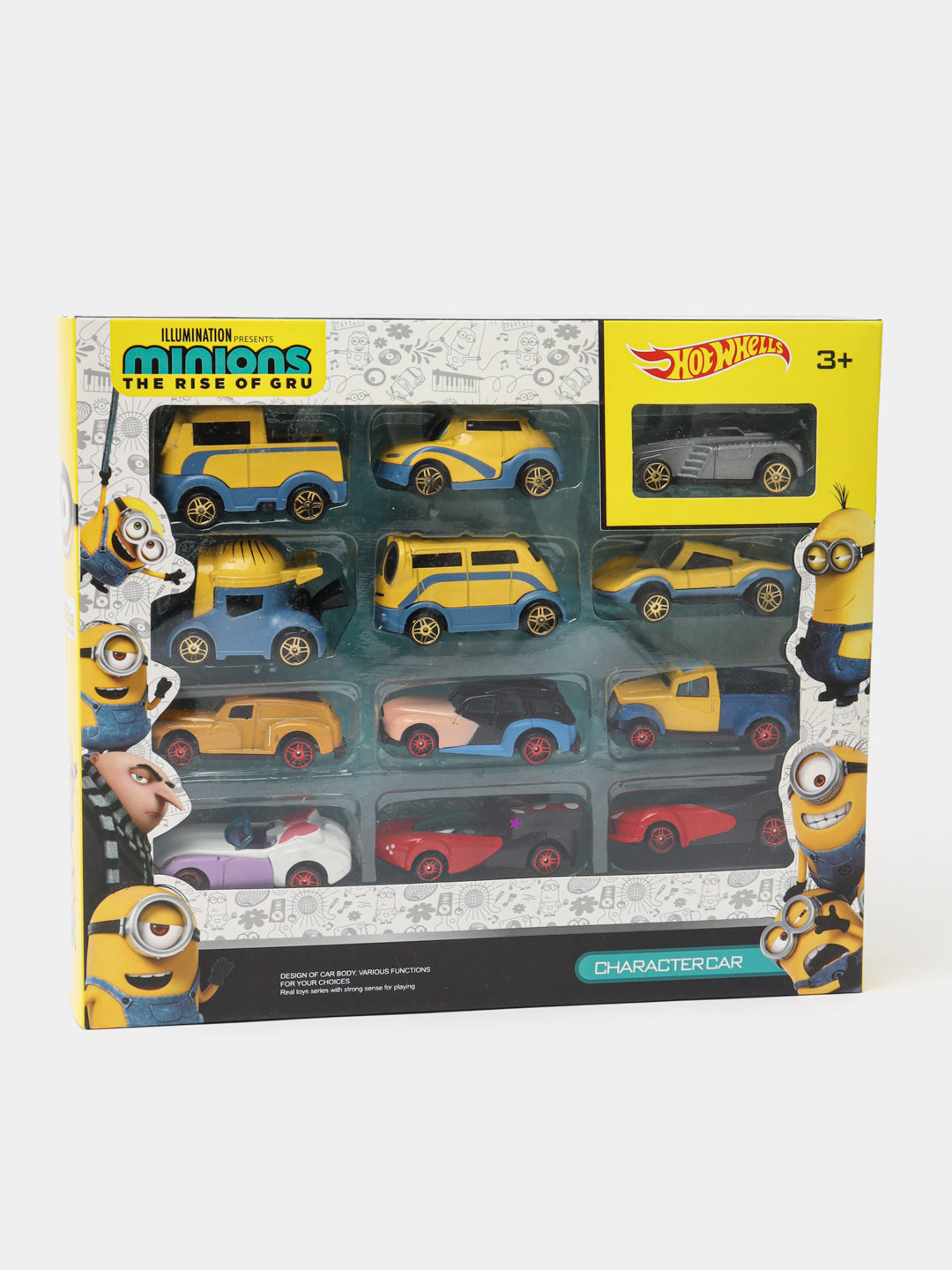 12Pcs Diecast Minions Character Cars Set