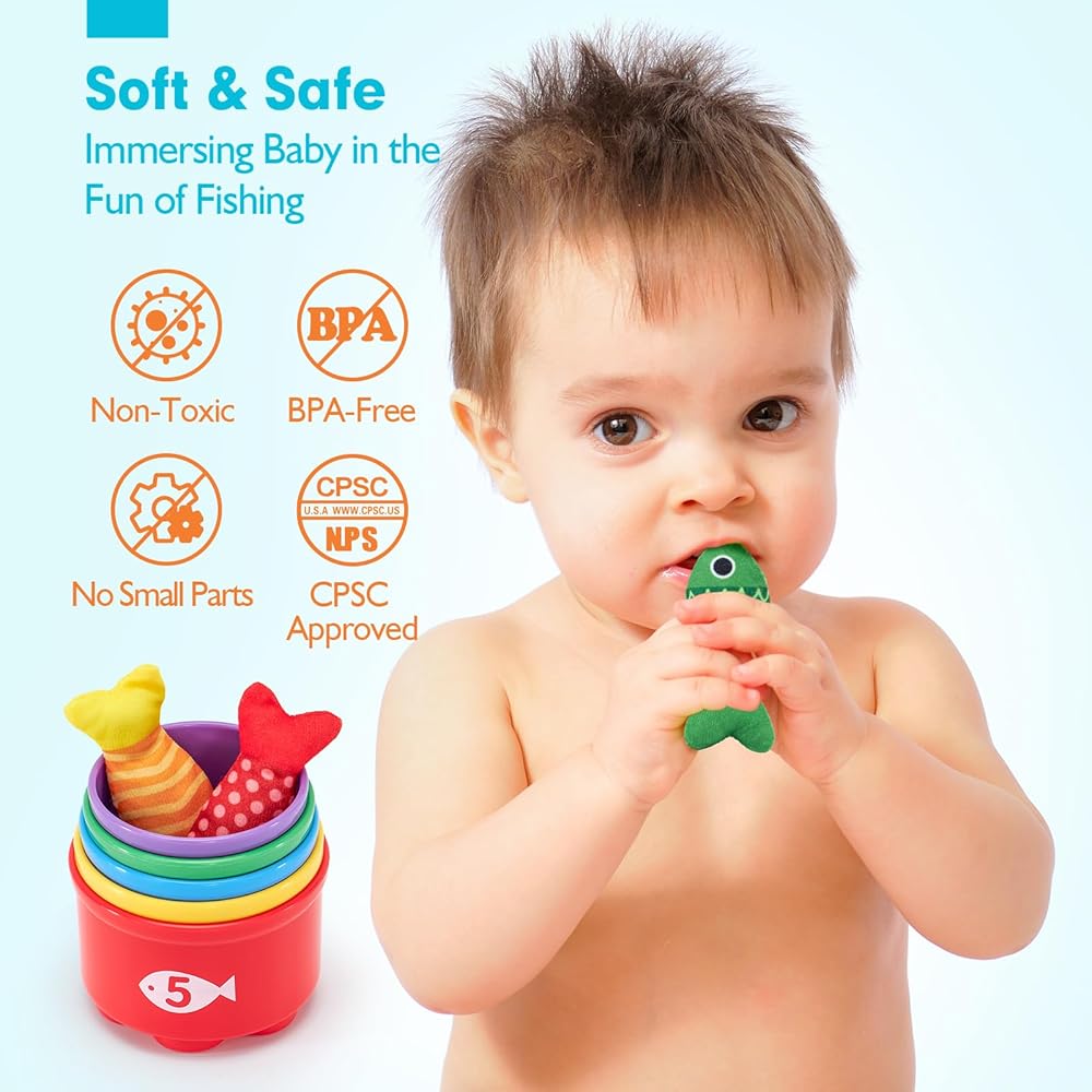 Montessori Pretend Play Cloth Fishing Set