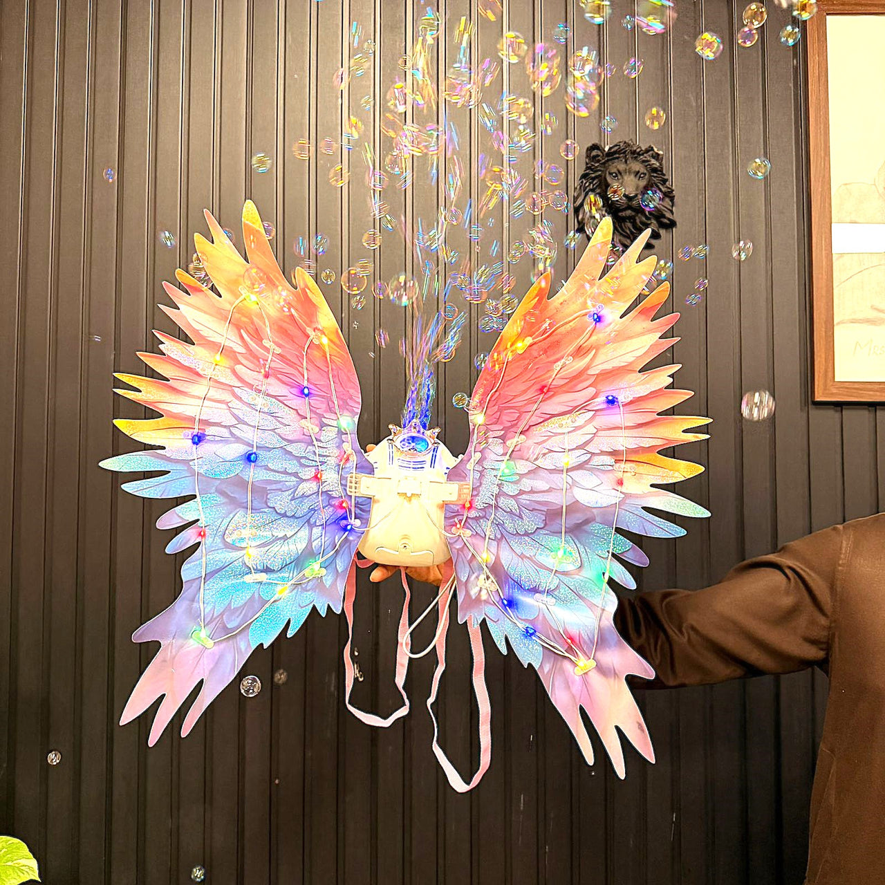 Remote Control Dream Fairy Wings With Colorful Bubbles