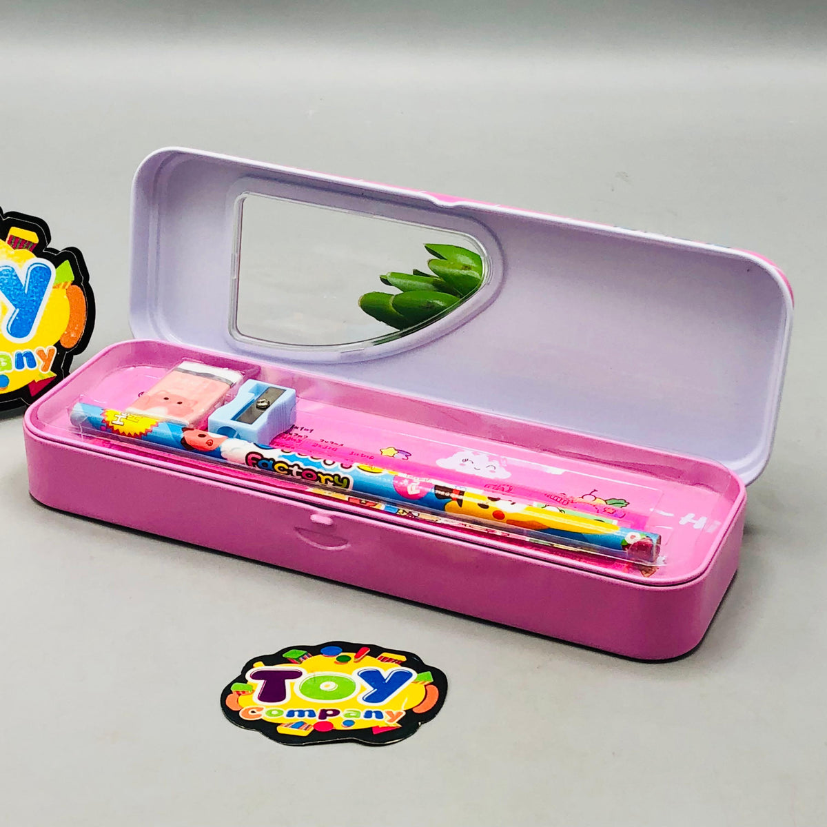 6Pcs Mini Unicorn Themed Tin Geometry Box