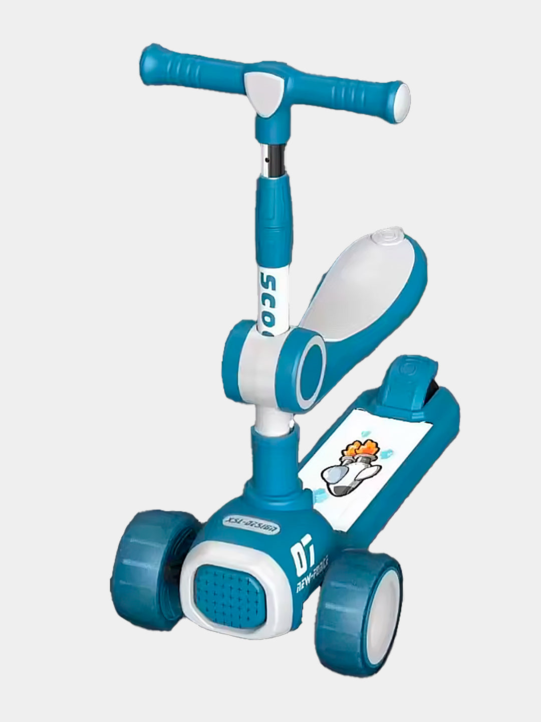 3 Wheels Adjustable Height Kids Scooter - Sky Blue