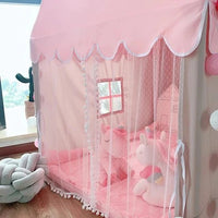 Princess Castle Play Tent House With Ocean Ball Lights - Pink