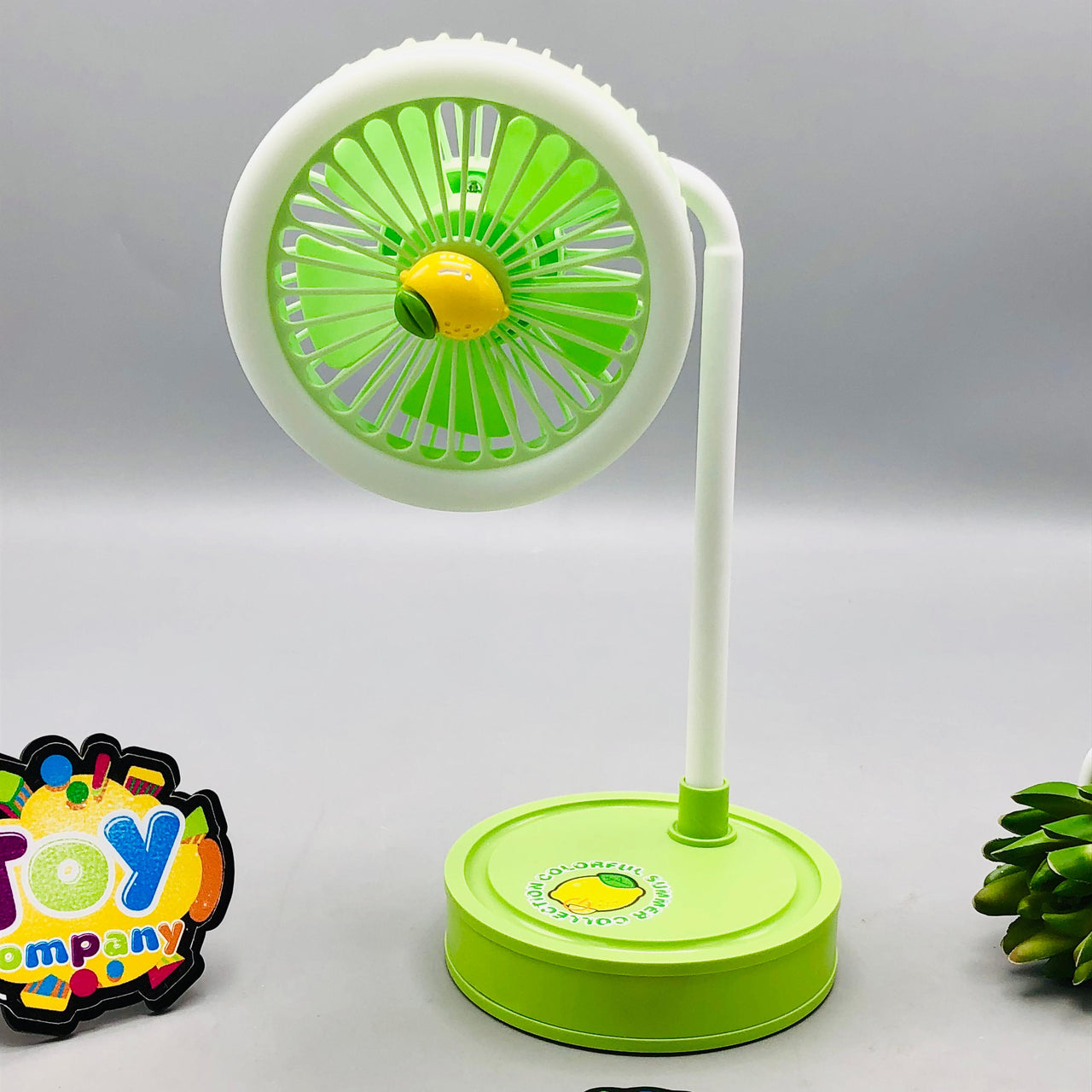 Rechargeable Fruit Design Desktop Fan With Light