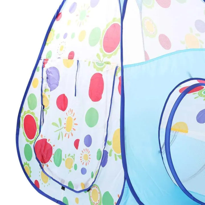 3in1 Foldable Tunnel Tent House - Blue