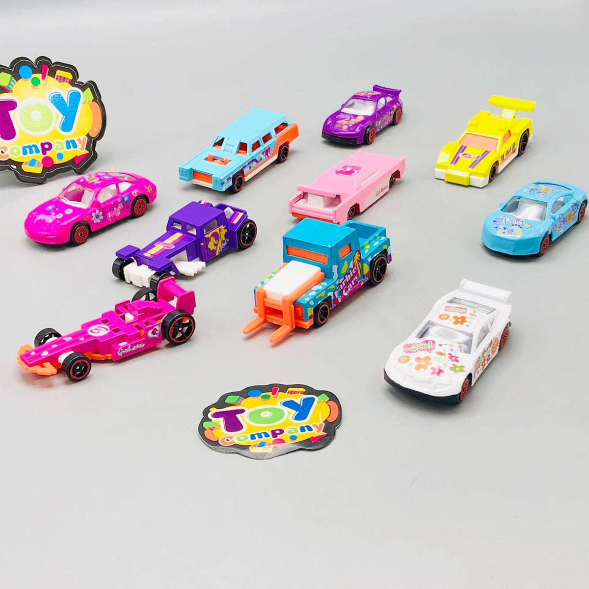 10Pcs Barbie Mini Diecast Inertial Cars Set