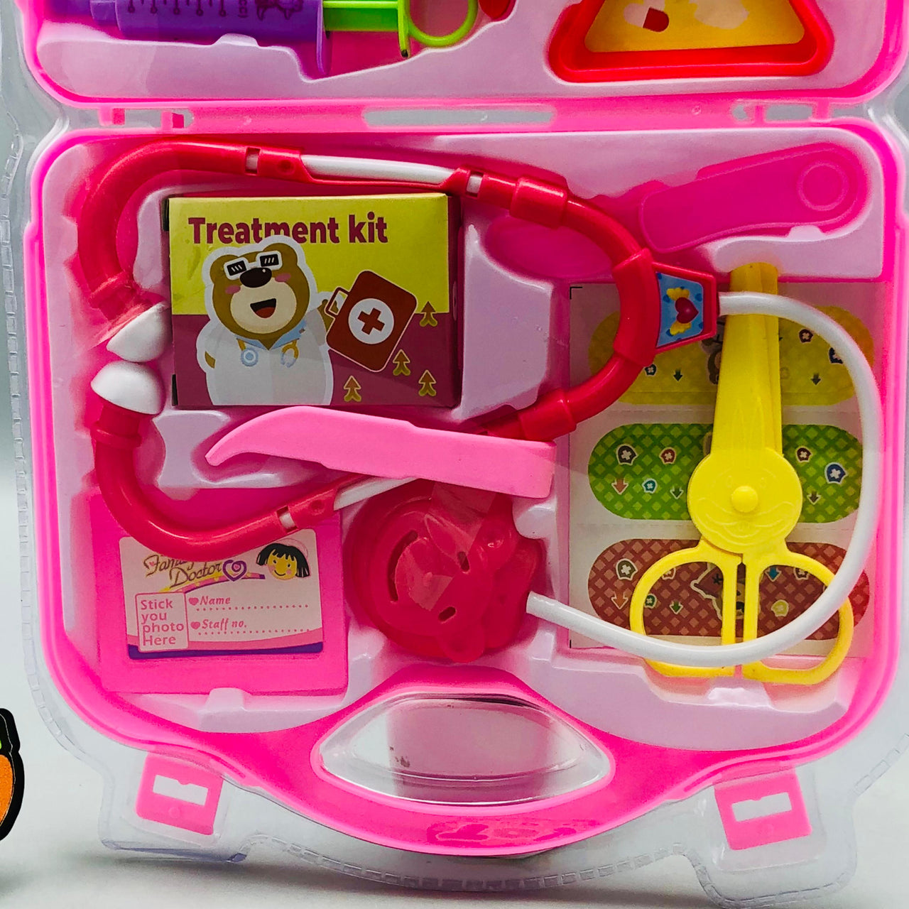 17Pcs ABS Pretend Play Kids Doctor Set - Pink