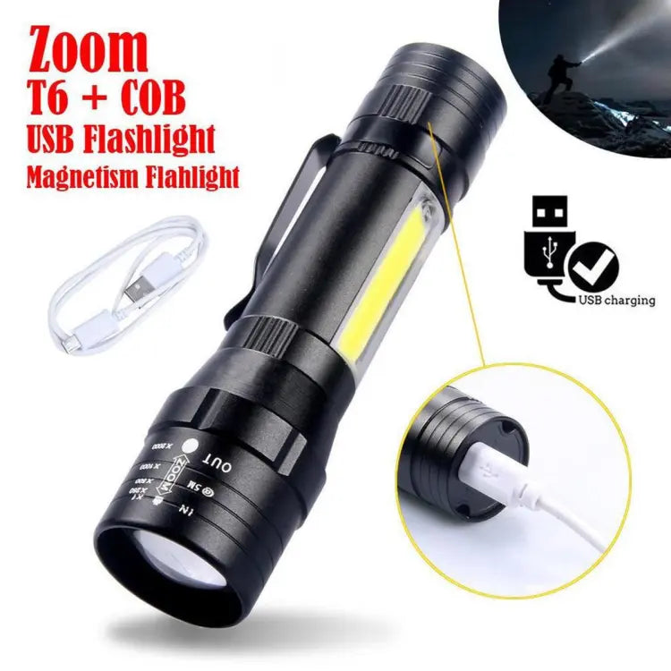 Telescopic Zoom Flashlight