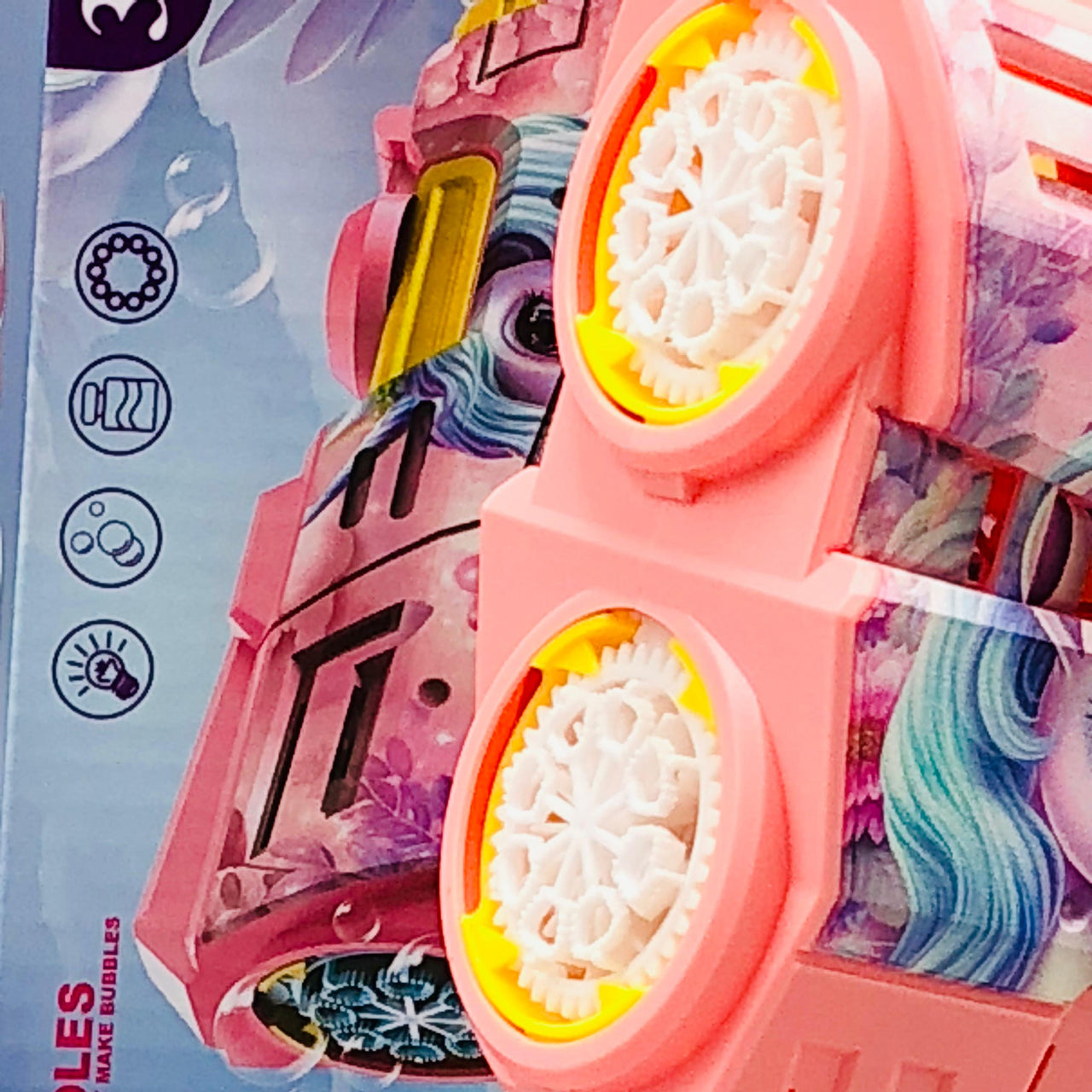 16 Holes Electric Unicorn Colorful Bubble Gun