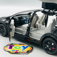 1:22 RC Diecast Tesla X Model Car With Smoke