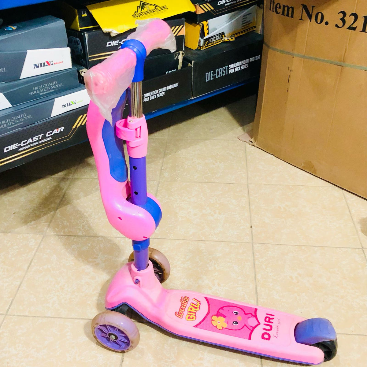 2in1 Height Adjustable Kids Scooter Purple - Minor Fault
