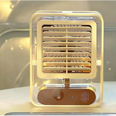 Transparent Spray & Light Air Conditioning Table Fan