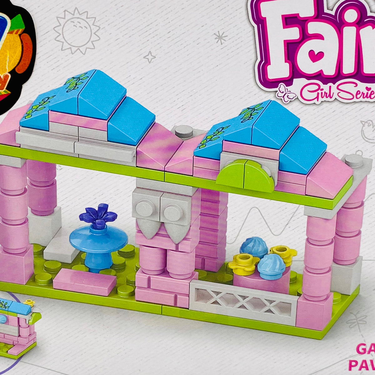DIY 2in1 Fairy Garden Pavilion Building Blocks - 82Pcs