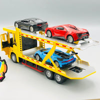 1:24 Diecast Metal Double Deck Vehicles Carrying Truck