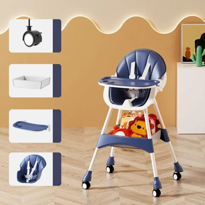 Portable Baby High Dining Chair - Blue