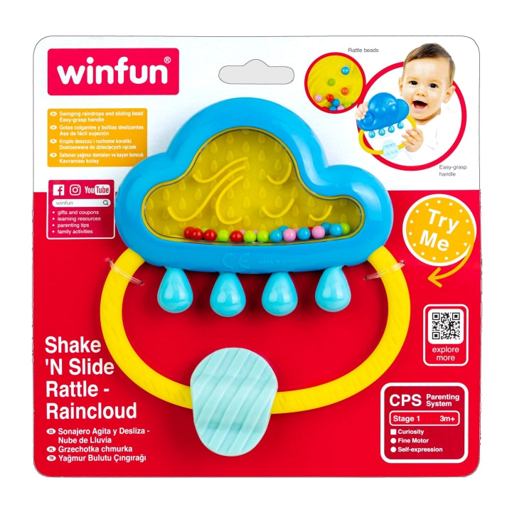 Baby WinFun Kids Shake 'N Slide Rattle - Raincloud