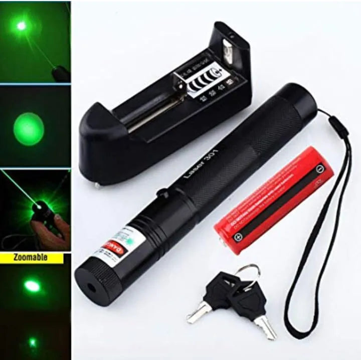 8in1 Rechargeable 303 Type Green Laser Pointer