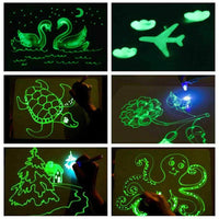 Draw With Lights Fun Painting Board With Nightlight Pen