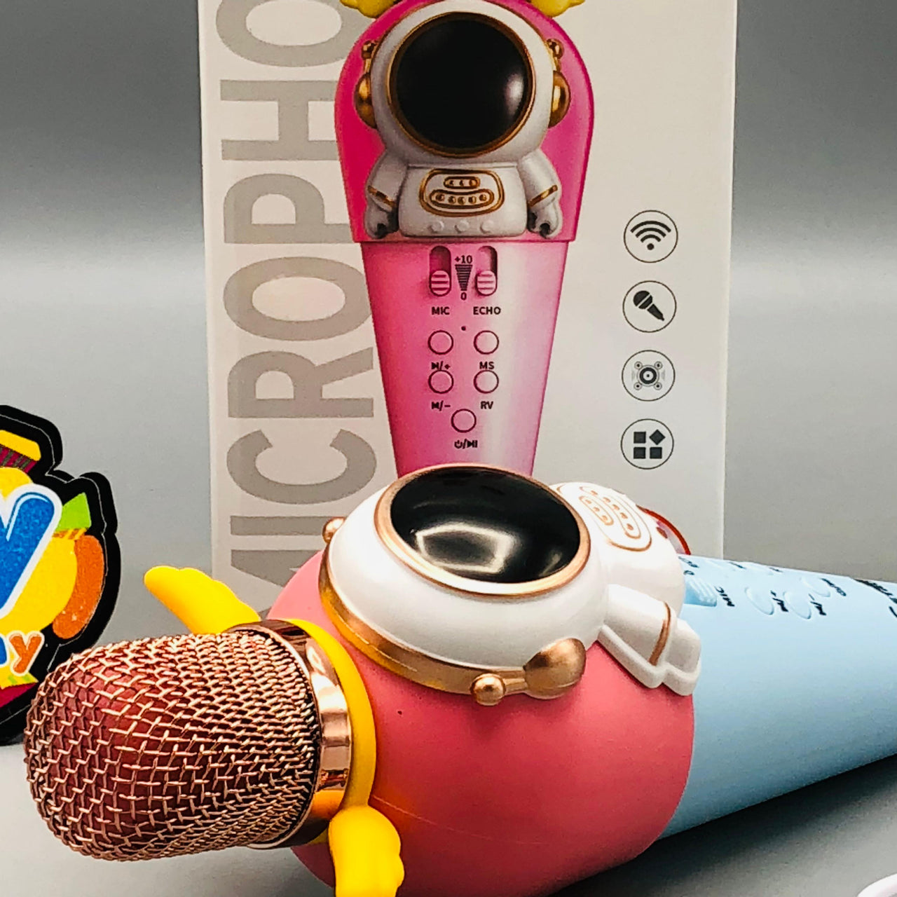 Rechargeable Spaceman Themed Handheld Bluetooth Microphone