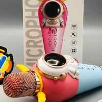 Rechargeable Spaceman Themed Handheld Bluetooth Microphone