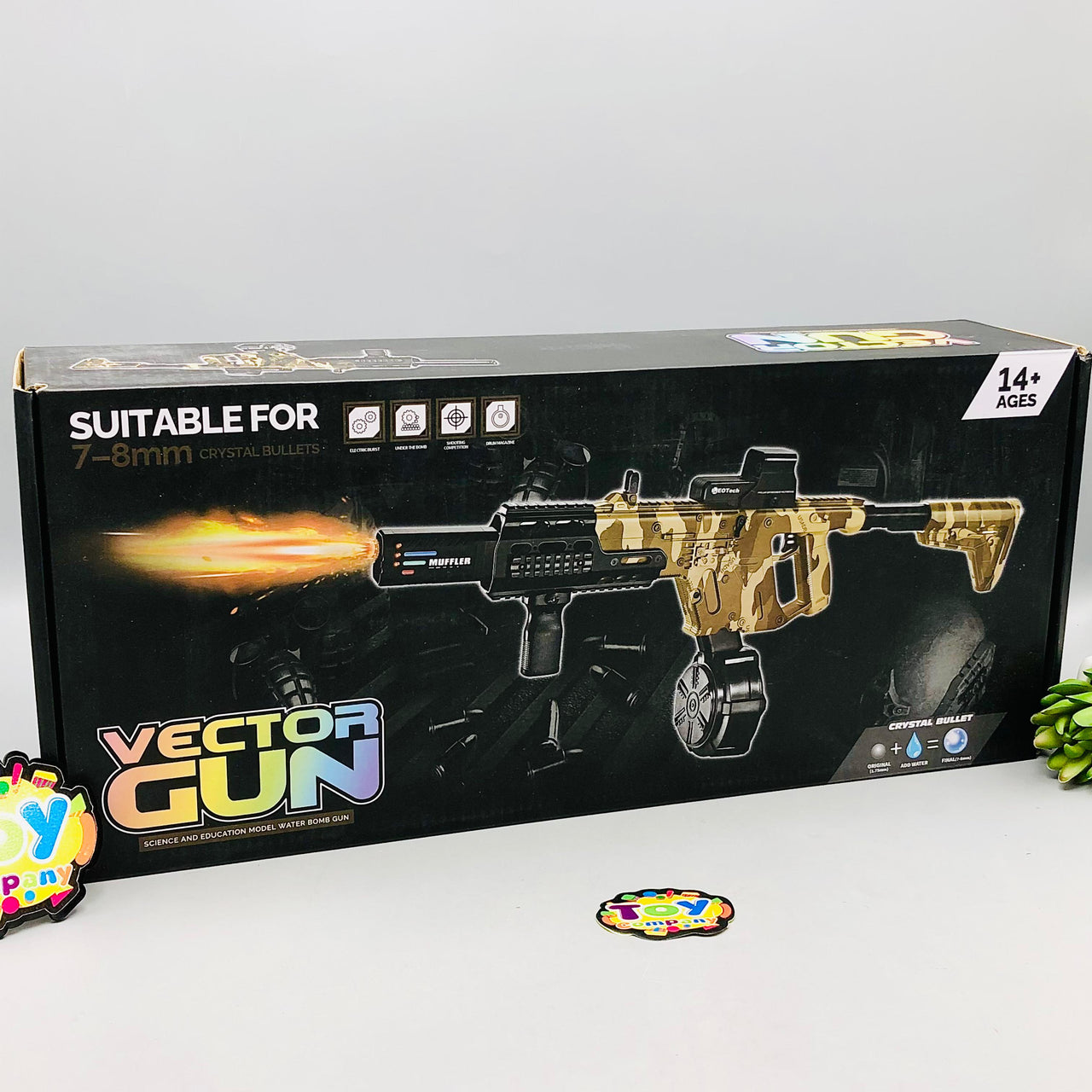 Rechargeable Water Bullet Shooting Large Vector Gun