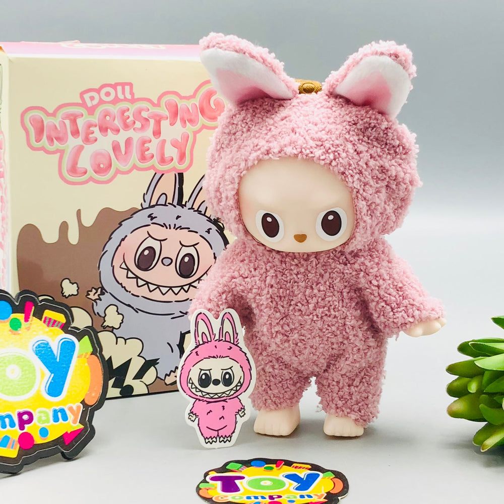 Mini Macaron Figure Keychain Plush Doll - 1Pc
