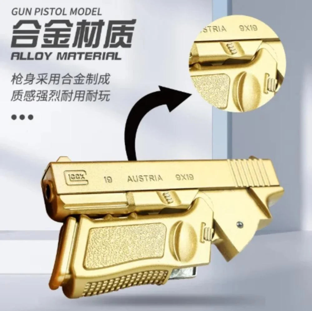 Mini Alloy Foldable Manual Target Gun With Soft Pellets