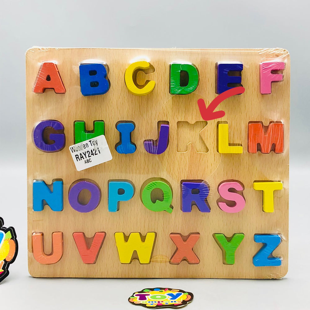 3D Wooden Uppercase Alphabet Puzzle Board - Minor Fault