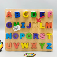 3D Wooden Uppercase Alphabet Puzzle Board - Minor Fault