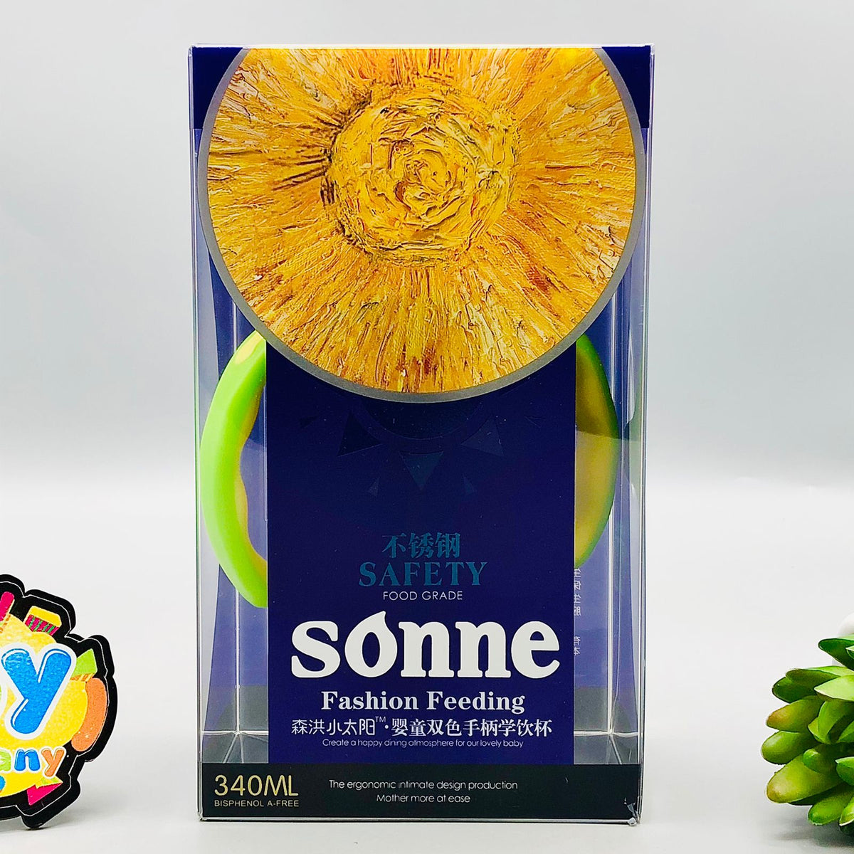 340ml Sonne Stainless Steel Fashion Feeding Bottle - Green