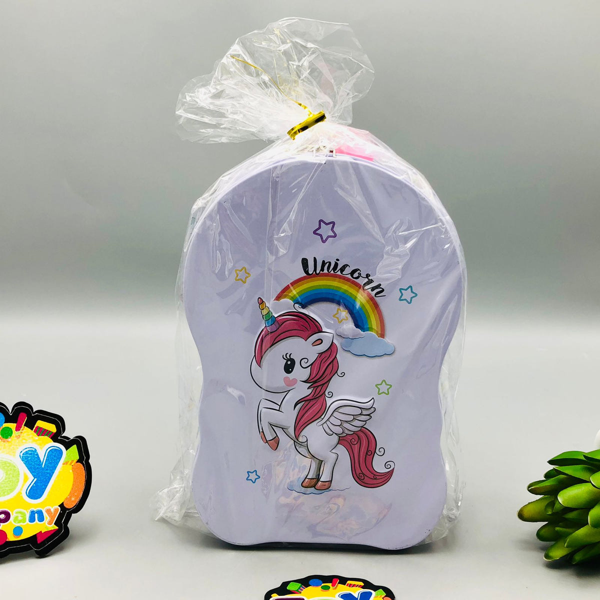 Cartoon Design Metal Body Kids Coin Saving Box - Assortment