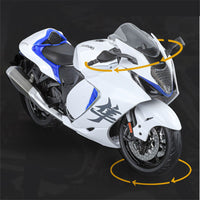 1:9 Diecast Suzuki Hayabusa Model Bike - White