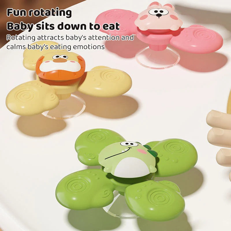 3Pcs Cute Animal Themed Baby Spinning Rattles