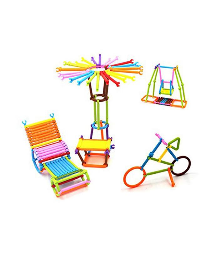 Puzzle Blocks with Round Storage Bucket