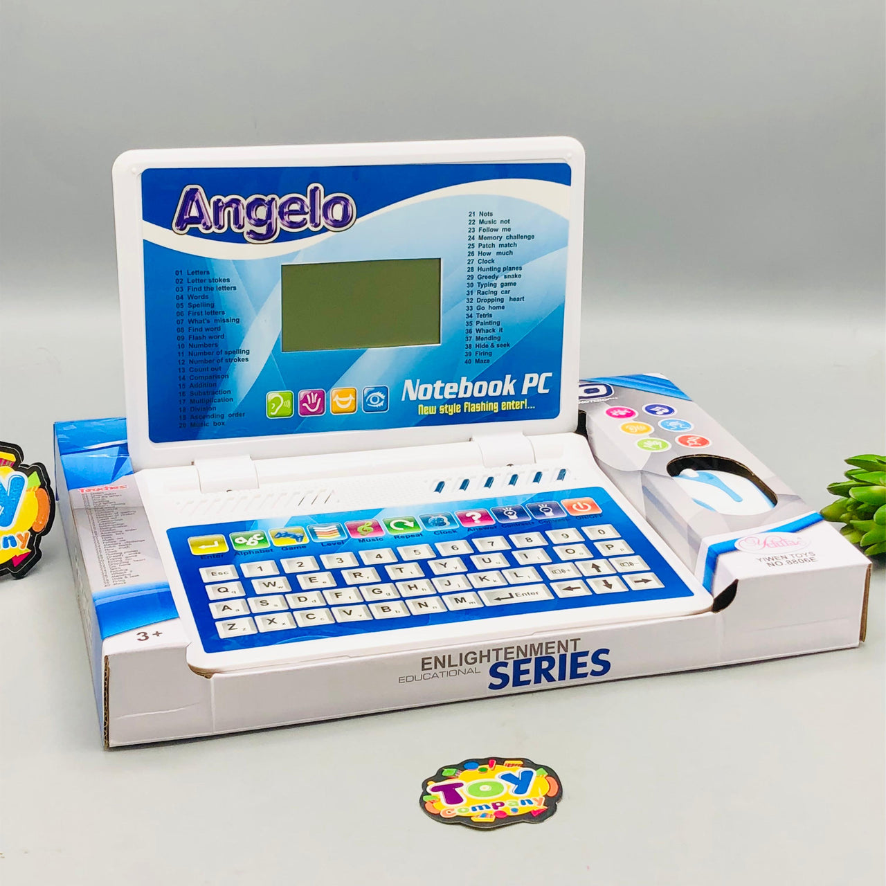 40 Activities Kids English Learning Laptop - White