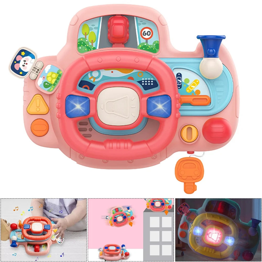 Huanger Multi-functional Kids Musical Steering Wheel