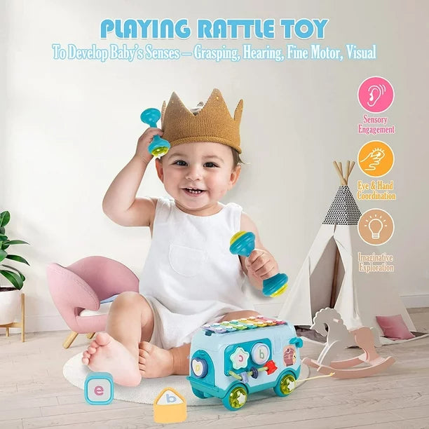 Sobebear Baby Musical Xylophone & Puzzle Bus