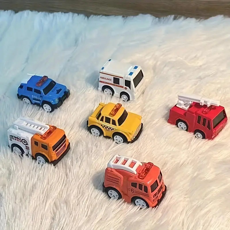 6Pcs Mini Alloy Pullback Cars - Assortment