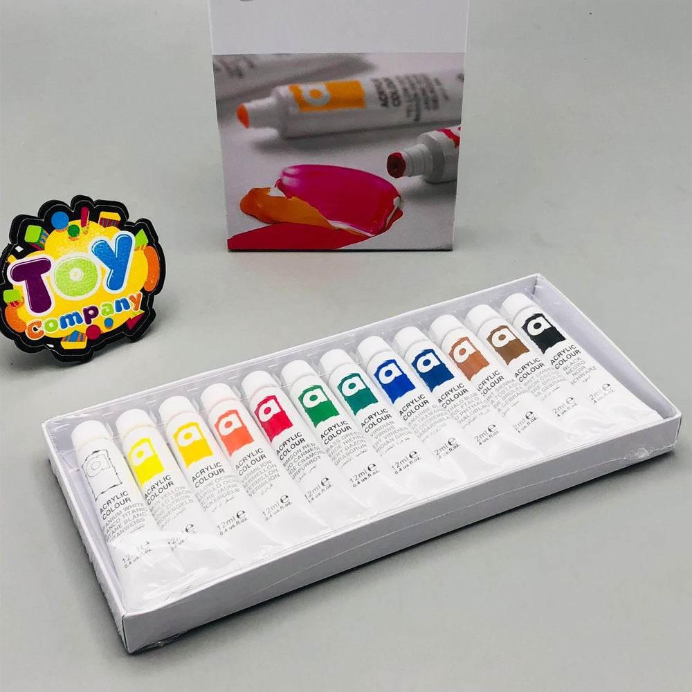 12Pcs Art Rangers Acrylic Colour Tubes