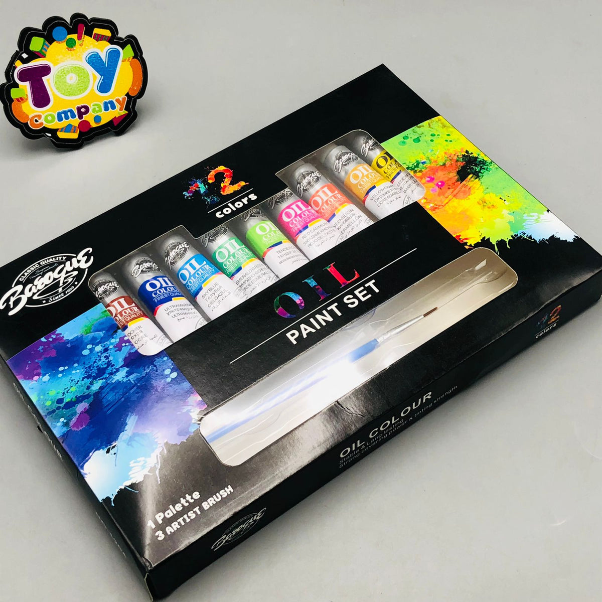 12Pcs Oil Color Paint Set With Artist Brush