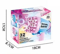Rechargeable 32 Holes Rocket Launcher Colorful Bubble Gun