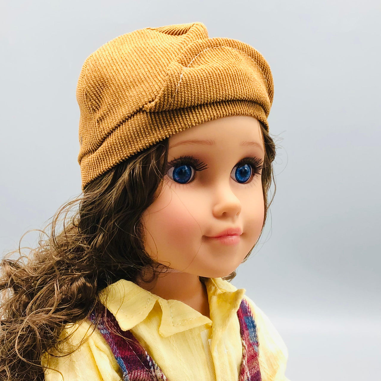 18* Inches Premium Movable Joints Plaid Charm Doll