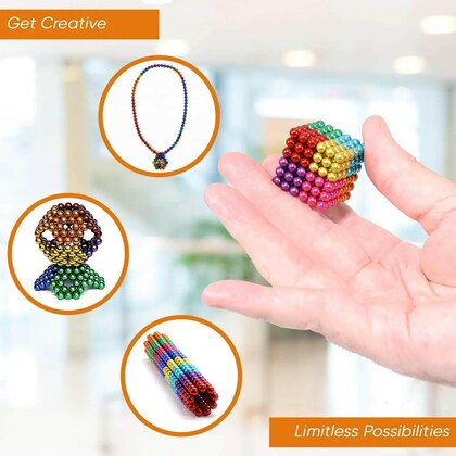 216Pcs Colorful Magnetic Bucky Balls With Storage Box
