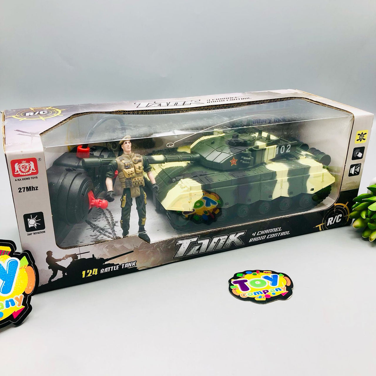 1:24 RC Military Battle Tank With Soldier