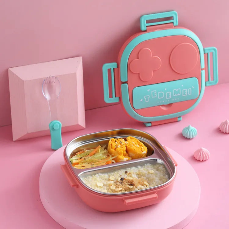 Kids Hot & Cool Stainless Steel Lunch Box With Spoon