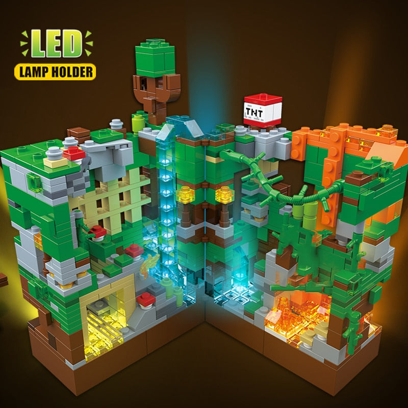 DIY Minecraft Lego Brick Set With LED Lamp Holder