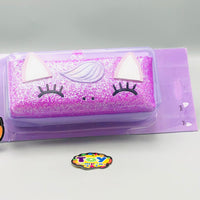 Premium Unicorn Themed Kids Pencil Pouch - Purple