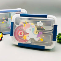 Stainless Steel Unicorn Design Kids Lunch Box