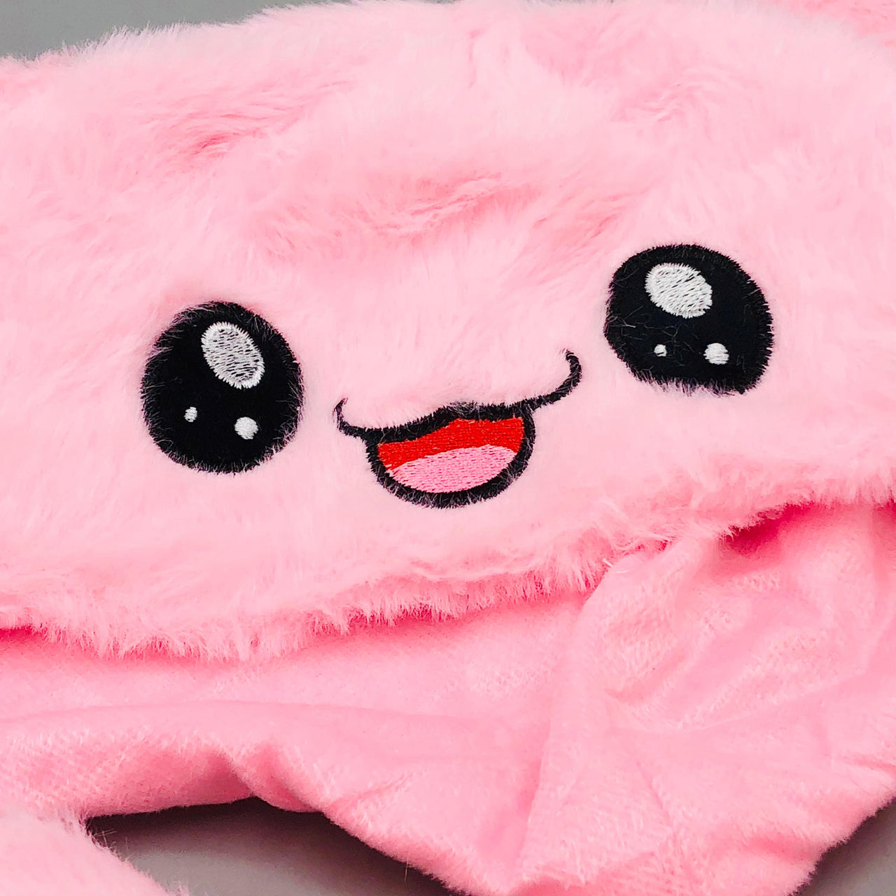 Premium Kids Bunny Luminous Glowing Lights Ear Flaps Cap - Pink